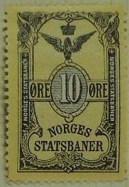 Frimerker stamps Norges Statsbaner Jernbane Norwegian Railway Parcel Stamps timbres-poste Briefmarken